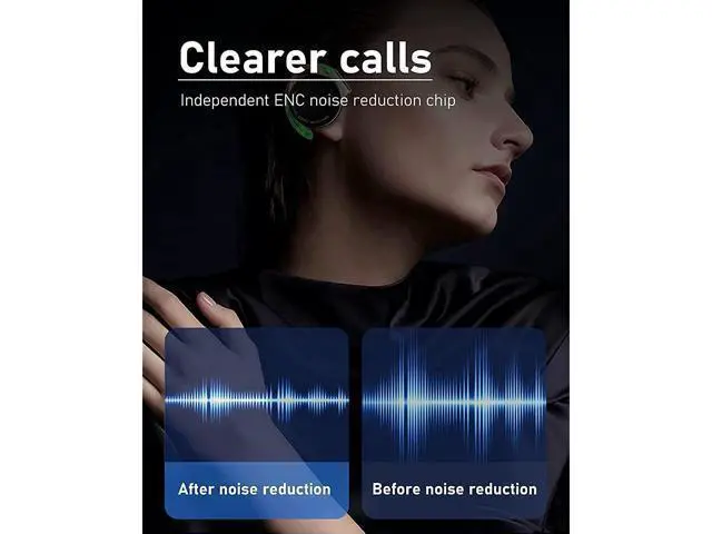 Alt view image 5 of 7 - Zell ZE-EH-1495 Bluetooth Headphones Open Ear Headphones Clip Wireless Earphones Workout Headphones With Microphones Ipx5 Waterproof Light Earhooks Sports Headphones For Running 13-Hours Usage