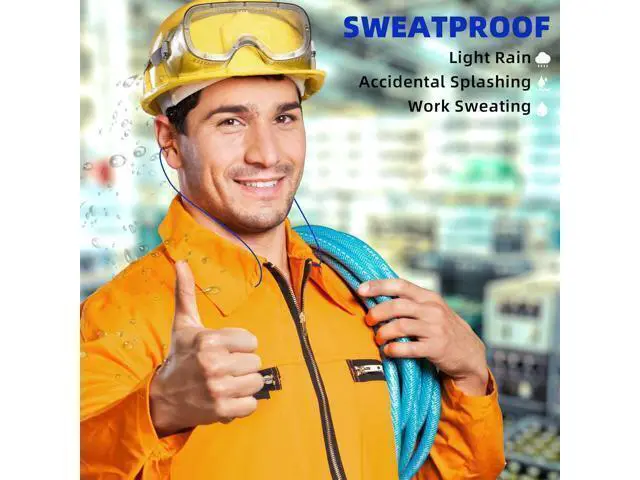 Alt view image 5 of 7 - Ear Plugs Bluetooth Headphones for Work Neckband Wireless Earbuds Noise Reduction in-Ear Earphones with Mic and Controls Waterproof Earbuds with 20 Hours Battery for Industrial Safety