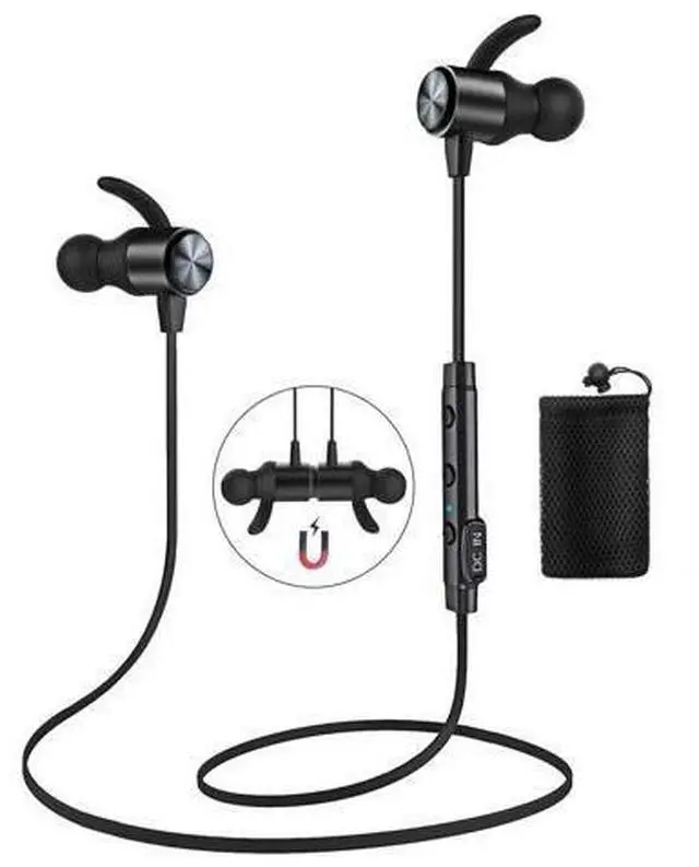 Main image of Bluetooth Headphones, Running Headphones, Bluetooth 4.1 Magnetic Wireless Headphones Sweatproof Stereo Sports Headphones Noise Cancelling Wireless Earphones with Mic for Workout Gym