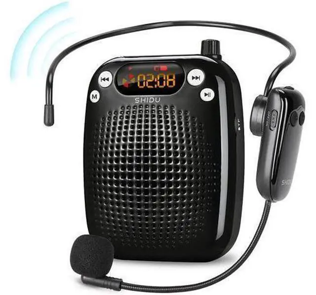 Main image of BONAEVER Voice Amplifier with UHF Wireless Microphone Headset Support MP3 Play 10W 2000mAh Portable Wearable Rechargeable PA Systerm for Speaker Classroom Meetings Promotions Outdoors