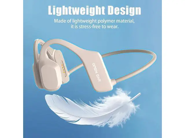 Alt view image 6 of 7 - Bone Conduction Headphones Open Ear Headphones Open Ear Headphones Wireless Bluetooth 5.2 Bone Conduction Earbuds Running Headphones IPX5 Waterproof Sport Headphones Running Driving(White)