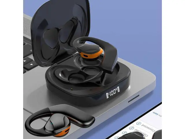 Alt view image 2 of 5 - Open Ear Bluetooth Headphones Wireless Earbuds Bluetooth Headphones Wireless Headphones Bluetooth Earbuds Wireless Earphones Bluetooth Earphones (3-Black)