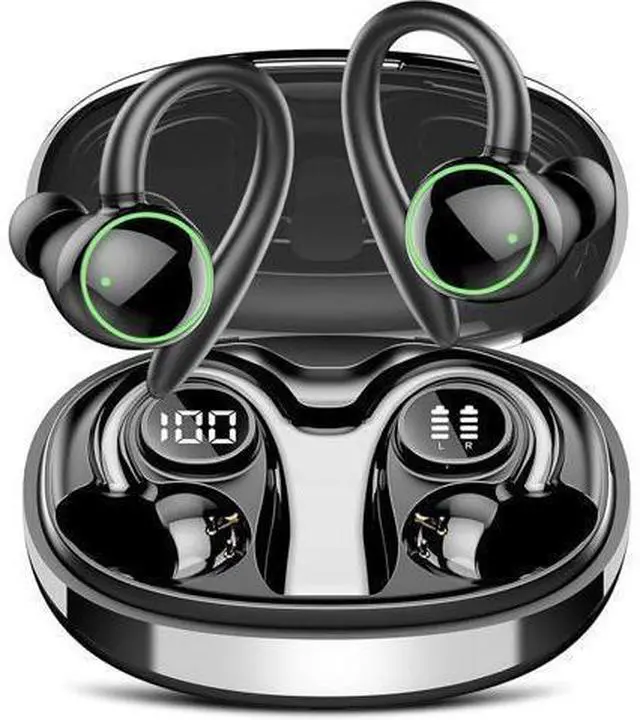 Main image of Wireless Earbuds Bluetooth 5.4 Headphones Sport Over Ear Buds With ENC Noise Cancelling Mic 48H Wireless Earphone With Earhooks Stereo Deep Bass IP7 Waterproof Headset for Workout Running Black