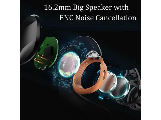 Alt view image 4 of 5 - Open Ear Bluetooth Headphones Wireless Earbuds Bluetooth Headphones Wireless Headphones Bluetooth Earbuds Wireless Earphones Bluetooth Earphones (3-Black)