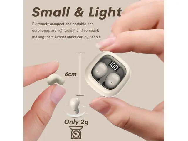 Alt view image 2 of 7 - Smallest Invisible Mini Earbuds Wireless Bluetooth Low Profile Micro Tiny Discreet Hidden Earbuds for Work Small Headphones Invisible Sleep Wireless Earphone IPX5 Waterproof for Small Ear Canals