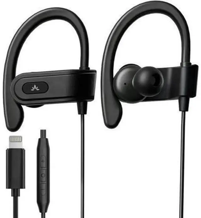Main image of L171 - Lightning Wired Earbuds with Microphone & in-Line Volume Control Compatible with Older iPhone 11 12 13 14 Models MFi Certified Headphones with Ear Hook for Running & Sports