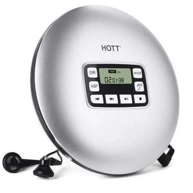 Main image of Werleo Portable CD Player Headphones HOTT Personal CD Walkman Music Player LCD Display Anti-Skip Protection Shockproof Anti Scratch Function Support CD MP3 CD CD-R CD-RW Format Silver