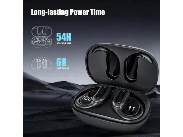 Alt view image 3 of 6 - Wireless Earbuds Bluetooth 5.4 Headphones True Wireless Stereo Earphones with Noise Cancelling Mic IPX7 Waterproof Comfort Fit and Fast Charging Ear Buds (Black)