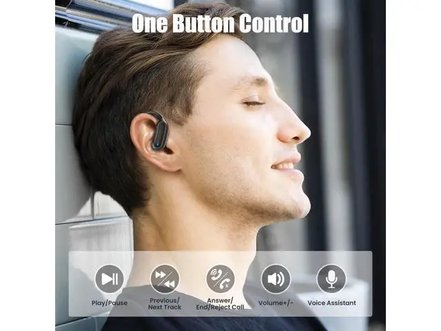 Alt view image 6 of 6 - Wireless Earbuds Bluetooth 5.4 Headphones True Wireless Stereo Earphones with Noise Cancelling Mic IPX7 Waterproof Comfort Fit and Fast Charging Ear Buds (Black)
