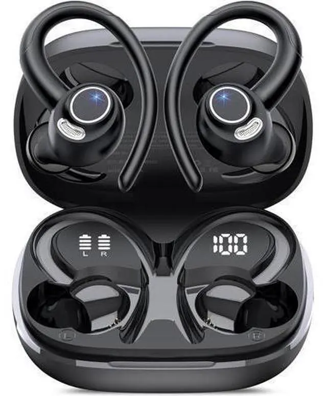 Main image of Wireless Earbuds Bluetooth 5.4 Headphones Sport Over Ear Buds With ENC Noise Cancelling Mic 48H Wireless Earphone With Earhooks Stereo Deep Bass IP7 Waterproof ear bud for Workout Running Black