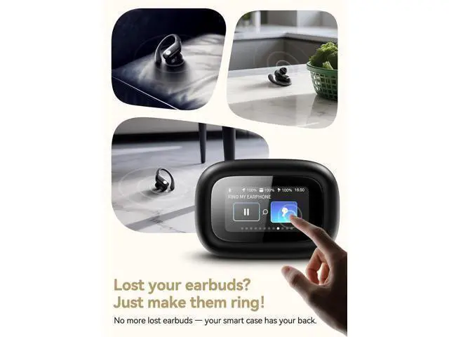 Alt view image 4 of 7 - Wireless Earbuds Sport Ear Buds with Multifunctional Touch Screen Bluetooth 5.4 Headphones Bass Stereo Sound 5 EQ Over-Ear Earbuds for Sports/Workout/Gym-Black