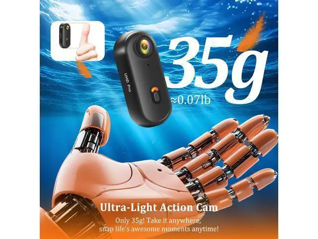 Alt view image 2 of 7 - 2026 Newly Enhanced Action Camera 4K,Body Cam WiFi POV Camera,Thumb Size Snap Cam with Waterproof Case,Wearable Sports Snapcam,Mini Body Camera for Walking Fishing Vlogging Cycling Horse Riding