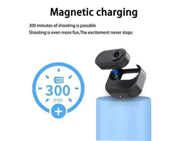 Alt view image 2 of 7 - Thumb action camera, high-definition outdoor cycling, magnetic charging children's camera, pet camera Black