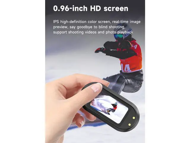 Alt view image 4 of 7 - Thumb action camera, high-definition outdoor cycling, magnetic charging children's camera, pet camera Black