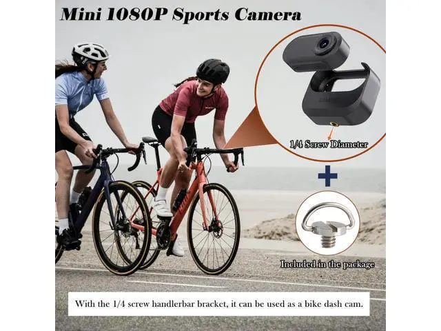 Alt view image 6 of 7 - 128GB 1080P Thumb Action Sports Camera, Mini Body Camera with Spring Clip, Hands-Free POV Recording Helmet Camera for Cycling, Motorcycle, Skiing (Black)