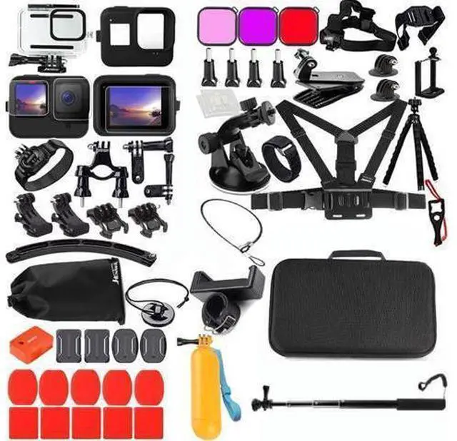 Main image of BONAEVER Accessories Kit for Gopro Hero 12 11 10 9 Black Waterproof Housing Silicone Case with Glass Screen Protector Bundle for Go pro Gopro12 Gopro11 Gopro10 Hero12 Hero11 Hero10 Sport Camera