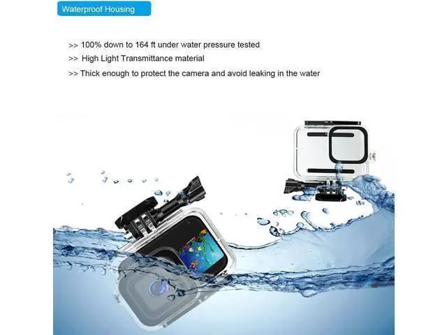 Alt view image 2 of 7 - BONAEVER Accessories Kit for Gopro Hero 12 11 10 9 Black Waterproof Housing Silicone Case with Glass Screen Protector Bundle for Go pro Gopro12 Gopro11 Gopro10 Hero12 Hero11 Hero10 Sport Camera