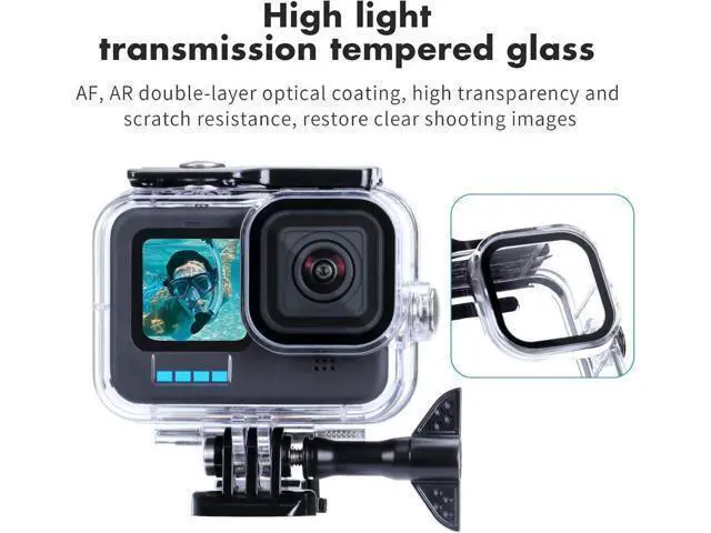 Alt view image 6 of 7 - BONAEVER Accessories Kit for Gopro Hero 12 11 10 9 Black Waterproof Housing Silicone Case with Glass Screen Protector Bundle for Go pro Gopro12 Gopro11 Gopro10 Hero12 Hero11 Hero10 Sport Camera