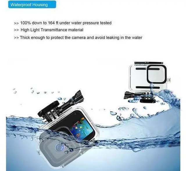 Main image of BONAEVER Accessories Kit for Gopro Hero 13 Black Waterproof Housing Silicone Case with Glass Screen Protector Bundle for Go pro Gopro Hero13 Sport Camera