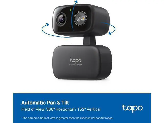 Alt view image 4 of 4 - Tapo 2K Indoor/Outdoor Pan/Tilt Wired Security Camera - Baby Monitoring, Person & Baby Cry Detection, 360° Motion Tracking, Color Night Vision, Subscription-Free Local Storage or Optional Cloud, C217
