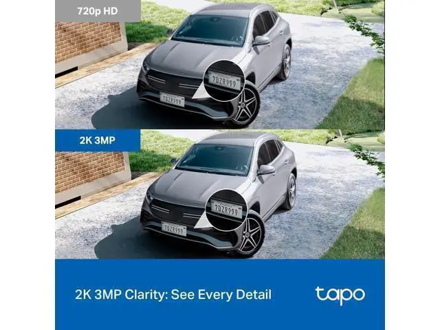 Alt view image 3 of 4 - Tapo 2K Indoor/Outdoor Pan/Tilt Wired Security Camera - Baby Monitoring, Person & Baby Cry Detection, 360° Motion Tracking, Color Night Vision, Subscription-Free Local Storage or Optional Cloud, C217
