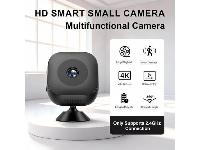 Alt view image 2 of 5 - Hidden Camera,Mini Small Camera,HD Security WiFi Wireless Cameras SD Card Storage & App Control,Wireless Surveillance with Magnetic Mount,Motion Detection for Indoor