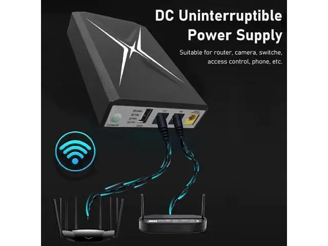 Alt view image 2 of 7 - Mini DC UPS Uninterruptible Power Supply, Battery Backup UPS Power Supply for Router Modem Security Camera 9VDC Input