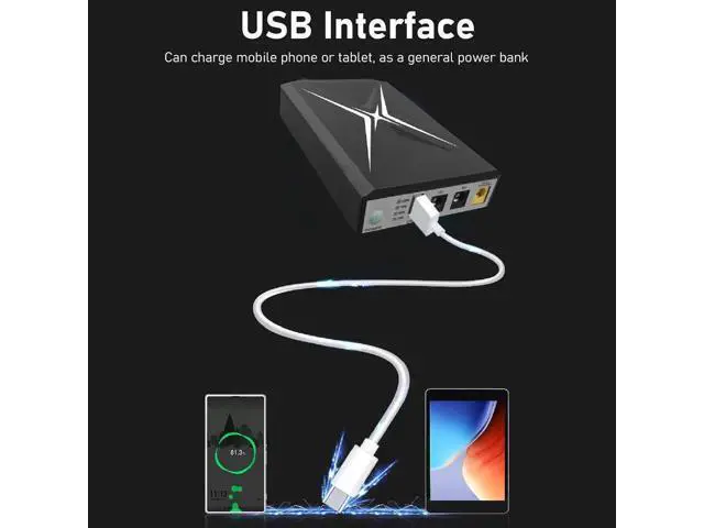 Alt view image 4 of 7 - Mini DC UPS Uninterruptible Power Supply, Battery Backup UPS Power Supply for Router Modem Security Camera 9VDC Input