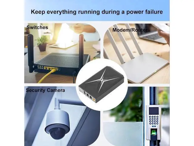 Alt view image 3 of 7 - Mini DC UPS Uninterruptible Power Supply, Battery Backup UPS Power Supply for Router Modem Security Camera 9VDC Input