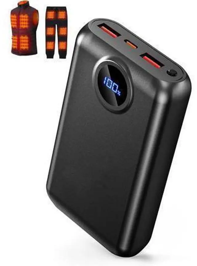 Main image of ???? ???? ???????????????? Heated Vest Battery Pack Compatible with Soleilwear TIDEWE Portable Power Bank for Heated Vests Hoodies Phones Camping Chair with Digital Screen (NOT for DC 7.4V/12V)