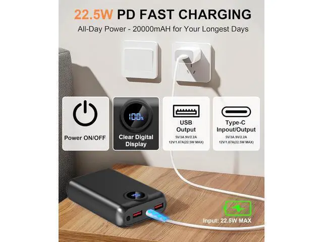 Alt view image 3 of 6 - ???? ???? ???????????????? Heated Vest Battery Pack Compatible with Soleilwear TIDEWE Portable Power Bank for Heated Vests Hoodies Phones Camping Chair with Digital Screen (NOT for DC 7.4V/12V)