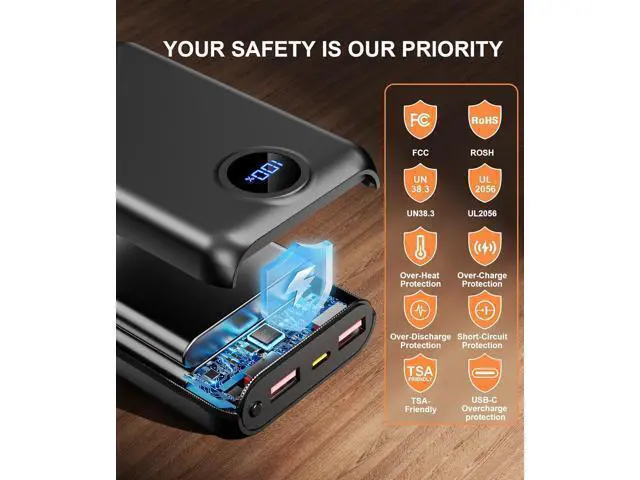 Alt view image 5 of 6 - ???? ???? ???????????????? Heated Vest Battery Pack Compatible with Soleilwear TIDEWE Portable Power Bank for Heated Vests Hoodies Phones Camping Chair with Digital Screen (NOT for DC 7.4V/12V)