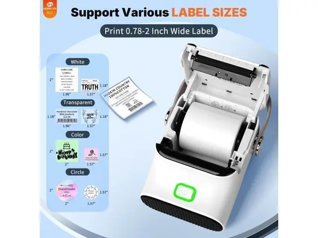Alt view image 7 of 7 - Bluetooth Label Maker Machine with Tape, Thermal Label Printer for Office, Small Business Essentials, Home Organization, Portable Inkless Sticker Label Maker with 2x1.18 inch Labels