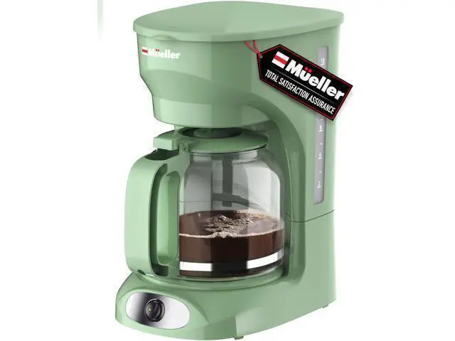 Main image of 12-Cup Drip Green Coffee Maker, Borosilicate Carafe, Auto-Off, Reusable Filter, Anti-Drip, Keep-Warm Function, Clear Water Level Window, Green Kitchen Accessories & Décor