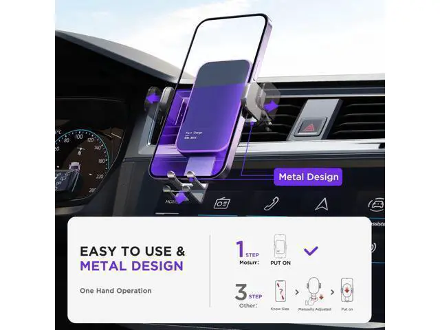 Alt view image 5 of 7 - Wireless Car Charger 7 Colored RGB Backlit 15W Auto Clamping Phone Holders for Your car fit for iPhone 16 15 14 Mini Pro Max Galaxy S25 Ultra S24 S23+ etc Fathers Day for Gifts