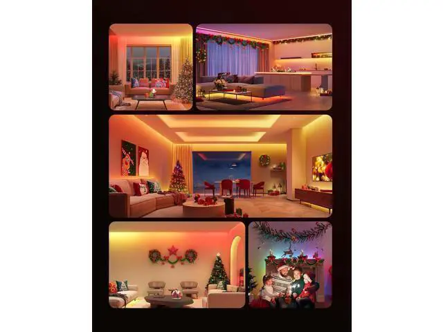 Alt view image 2 of 7 - RGBIC LED Strip Lights 32.8ft Smart LED Lights for Bedroom Bluetooth LED Lights APP Control DIY Multiple Colors on One Line Color Changing LED Strip Lighting Music Sync Home Decor