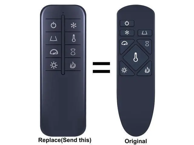 Alt view image 2 of 4 - Replacement Remote Control for Twin Star ClassicFlame TRESANTI Electric Fireplace Heater 42IF442FGL 42IF442FGL-B000 42MM6659 42II042FGT 42MM6717