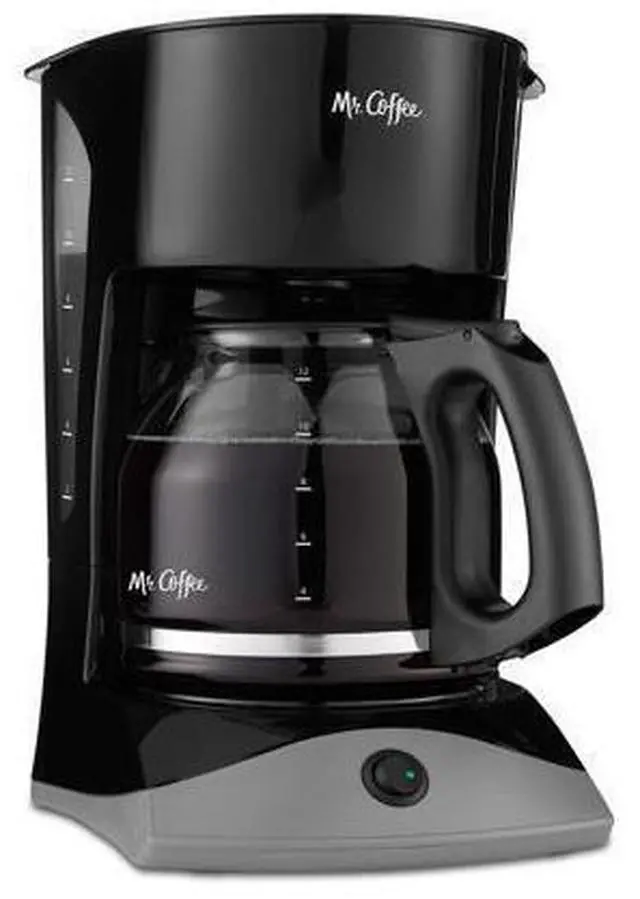 Main image of Black Coffee Maker, 12 Cups, with Auto Pause and Glass Carafe, Perfect for Home and Office Use
