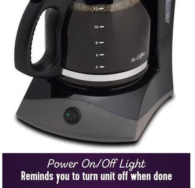 Alt view image 5 of 5 - Black Coffee Maker, 12 Cups, with Auto Pause and Glass Carafe, Perfect for Home and Office Use