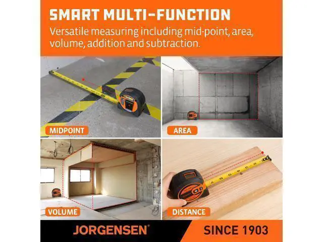 Alt view image 5 of 7 - Laser Tape Measure 2-in-1, 135Ft Laser Measuring Tool & 16Ft Measuring Tape with Movable Magnetic Hook, Laser Measure for Pythagorean, Area, Volume, Unit Ft/Ft+in/in/M NOT Digital