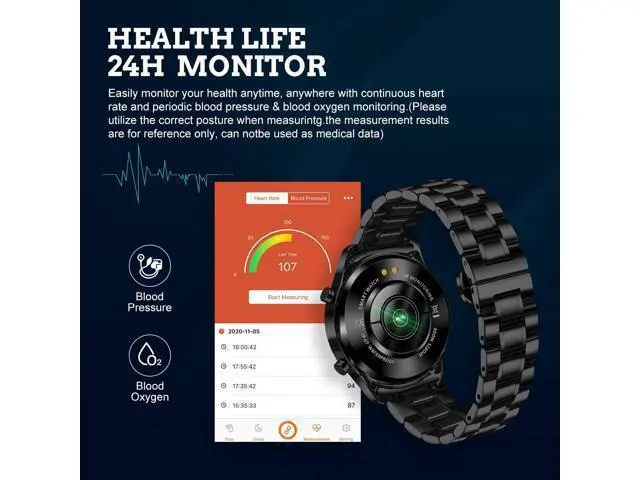 Alt view image 5 of 7 - New LIGE Smart Watch, Bluetooth Calls Voice Chat Fitness Tracker with Blood Pressure Heart Rate Sleep Monitor,1.3" Full Touch Screen Activity Tracker IP67 Waterproof Pedometer for iOS Android Black