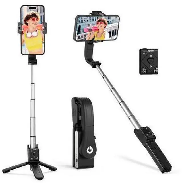 Main image of iSteady Q Gimbal Stabilizer for Smartphone, 1 Axis Selfie Stick Tripod with Face Tracking, 360° Rotation, 4 in 1 Portable Phone Tripod w/Extendable Stick for iPhone 14/Android Video Recording