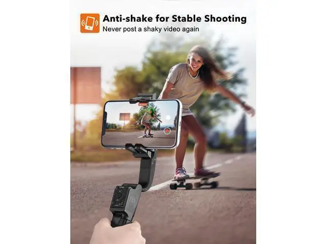 Alt view image 2 of 7 - iSteady Q Gimbal Stabilizer for Smartphone, 1 Axis Selfie Stick Tripod with Face Tracking, 360° Rotation, 4 in 1 Portable Phone Tripod w/Extendable Stick for iPhone 14/Android Video Recording
