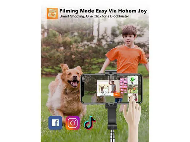 Alt view image 3 of 7 - iSteady Q Gimbal Stabilizer for Smartphone, 1 Axis Selfie Stick Tripod with Face Tracking, 360° Rotation, 4 in 1 Portable Phone Tripod w/Extendable Stick for iPhone 14/Android Video Recording