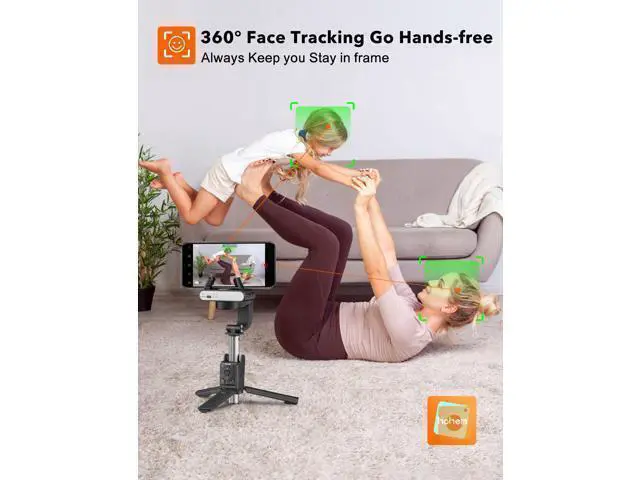 Alt view image 6 of 7 - iSteady Q Gimbal Stabilizer for Smartphone, 1 Axis Selfie Stick Tripod with Face Tracking, 360° Rotation, 4 in 1 Portable Phone Tripod w/Extendable Stick for iPhone 14/Android Video Recording