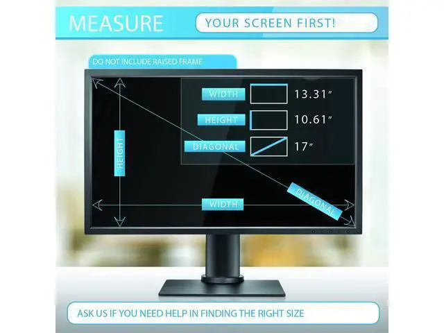 Alt view image 5 of 5 - Premium Anti Blue Light and Anti Glare Screen Protector (3 Pack) for 17 Inches Desktop Monitor with Aspect Ratio 5:4. Filter out Blue Light and relieve computer eye strain to help you sleep better