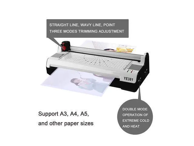 Alt view image 2 of 7 - Thermal Laminator Machine for A3 A4 A6 Werleo Laminating Machine 2 Roller System with Rotary Trimmer Corner Rounder 20 Laminating Pouches Fast Warm-up for Home and Office Use - A3 Laminator