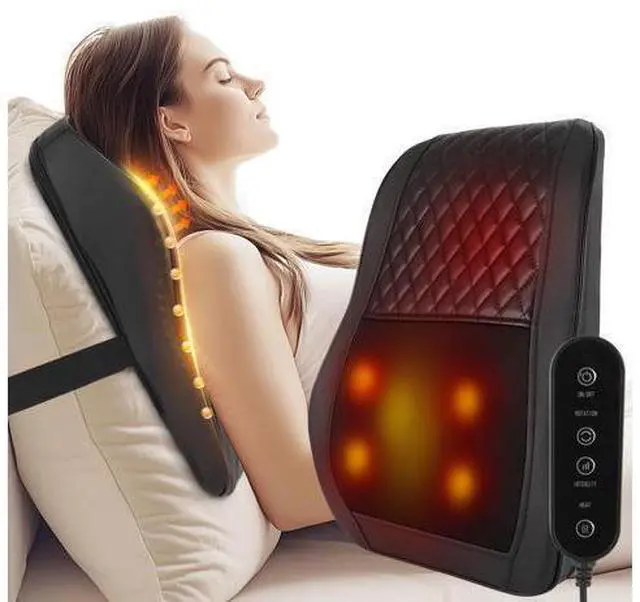 Main image of Cordless Neck and Back Massager with Heat, 3D Shiatsu Kneading Pillow, 4 Massage Nodes & Bi-Directional Deep Tissue Massage for Neck/Shoulders/Back, Ideal Gift for Women & Men