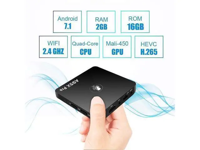 Alt view image 5 of 7 - A95X Pro Google Smart Android 7.1 TV Box Voice Control Remote 2GB RAM 16GB ROM with 4K Ultra HD Smart TV Box 2.4G WiFi Streaming Media Player