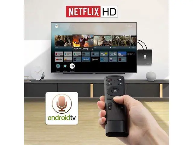 Alt view image 4 of 7 - A95X Pro Google Smart Android 7.1 TV Box Voice Control Remote 2GB RAM 16GB ROM with 4K Ultra HD Smart TV Box 2.4G WiFi Streaming Media Player